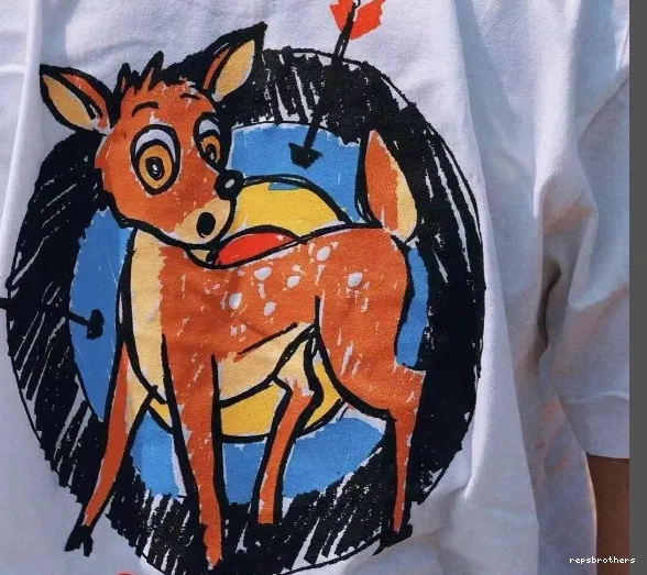 Spiral 22SS Deer Printing Target XL Logo Black L M S Archery Tee White and 0905